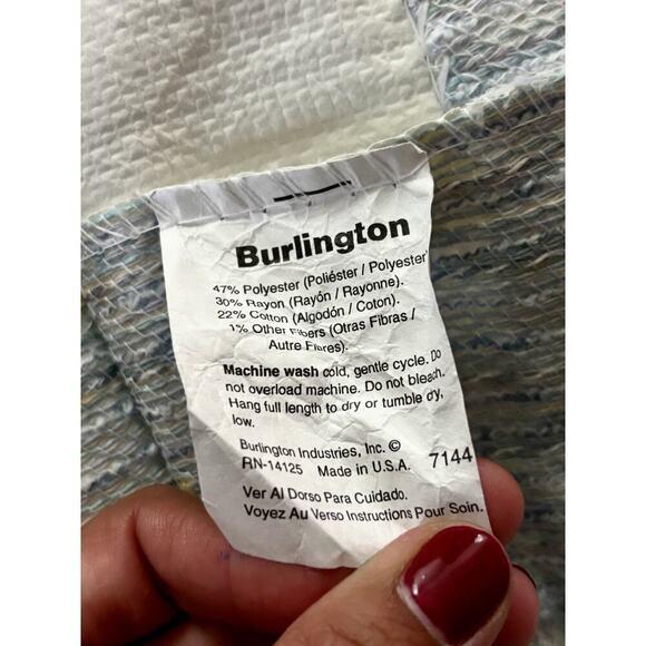 VTG 2 Panels Pinch Pleat Curtains Valance Blackout Soft Light Blue USA 24"x81" - Picture 3 of 16